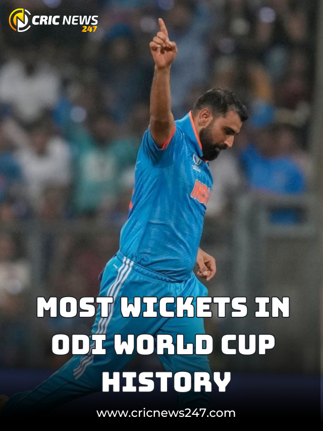 Most wickets in ODI World Cup history – till 13 nov 2023 – Cricnews247