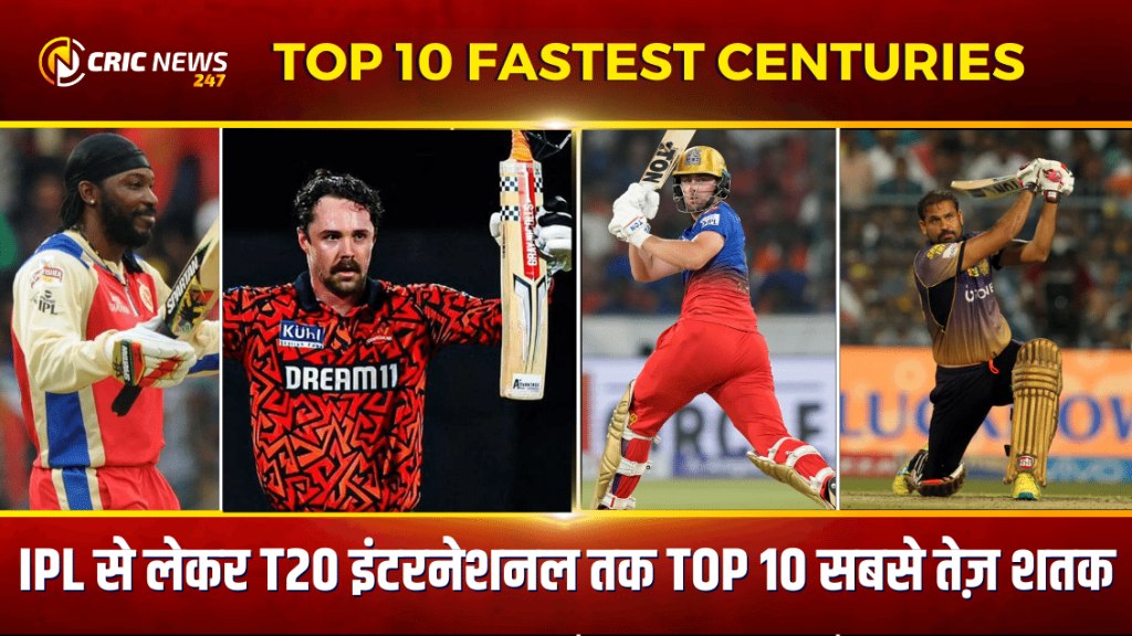IPL से लेकर T20 इंटरनेशनल तक Top 10 सबसे तेज़ शतक – Top 10 Fastest Centuries
